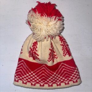 VINTAGE Roasty Toasty Wool Stocking Cap Pom Ski Unisex